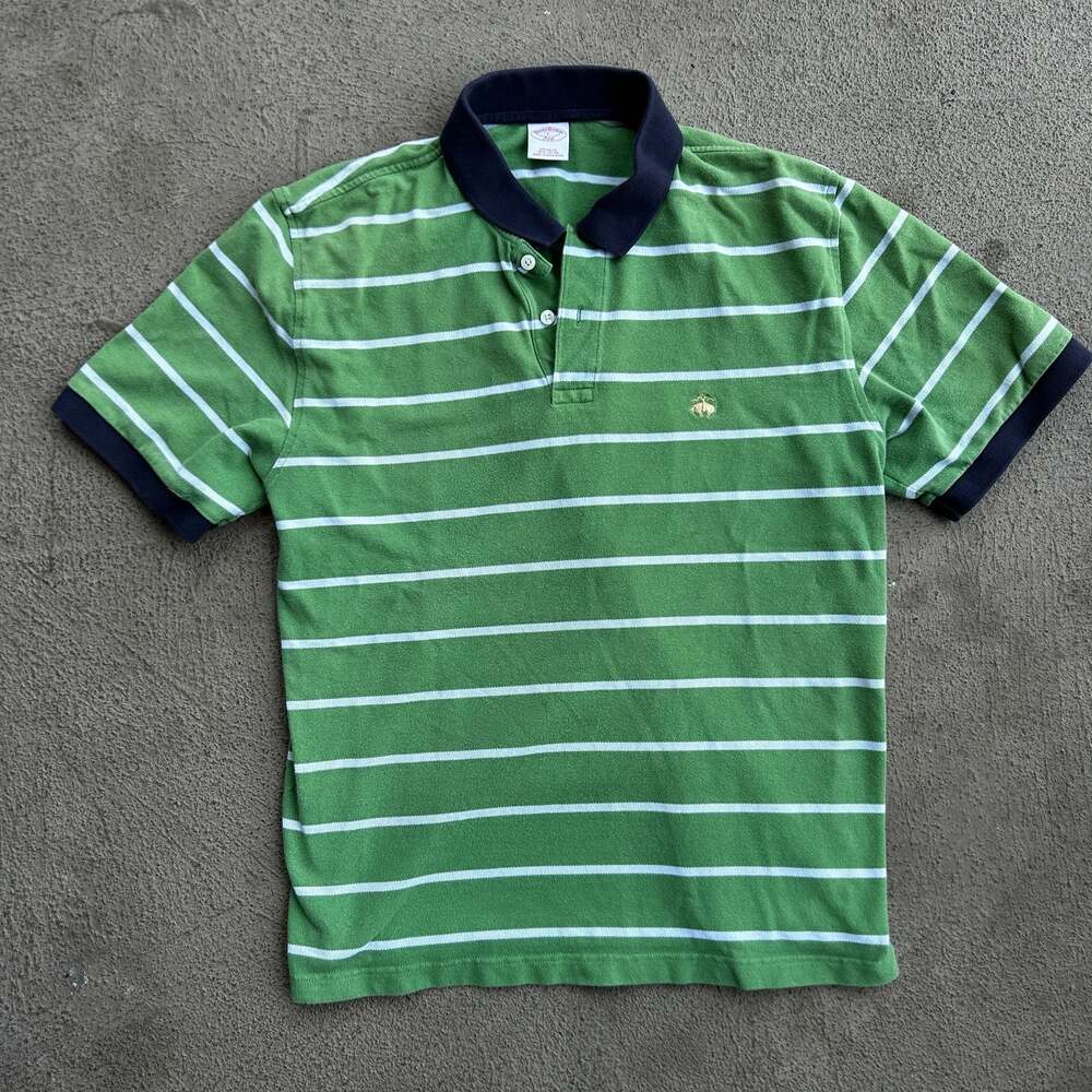 Brooks Brothers 346 Original Fit Striped Short Sleeve Polo Shirt Men’s L